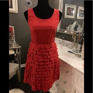 The Limited Event red ruffle sleeveless dress (N)